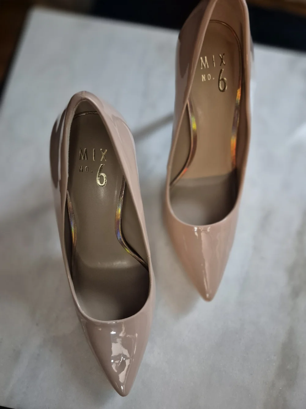 Mix No. 6 Blush Patent Pointed-Toe Pumps
